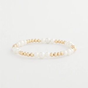 Goldtone Bead Stretch Bracelet